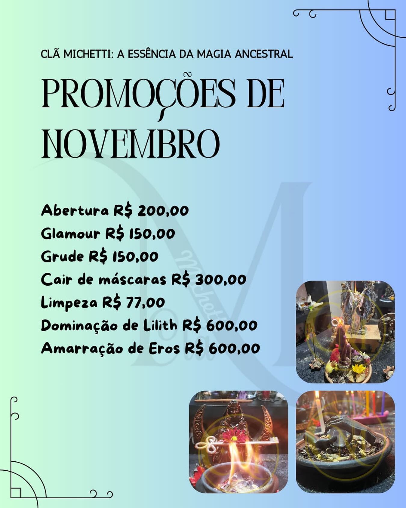 Promoções para o mês de novembro